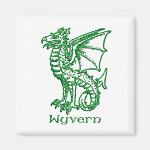 Wyvern mediaeval heraldry magnet