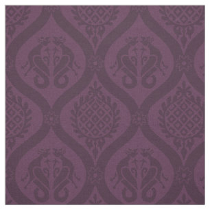 Wyvern Ogee, Aubergine Fabric