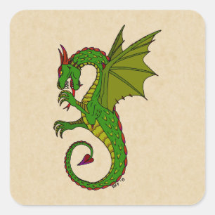 Wyvern Square Sticker