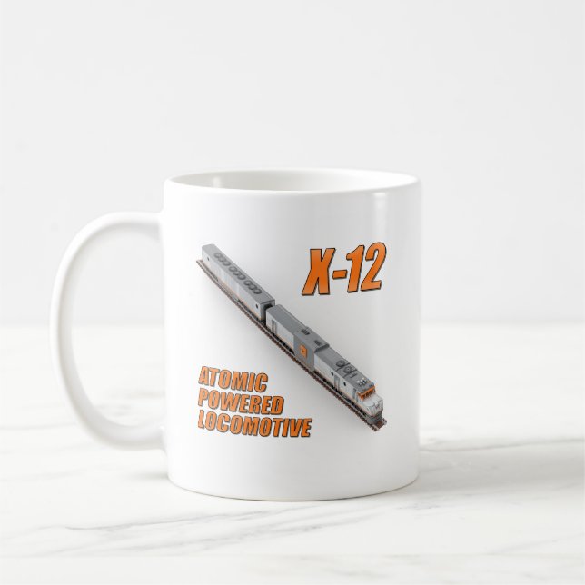 X-12 Atomic Powered Locomotive Dual-Sided Mug (Left)