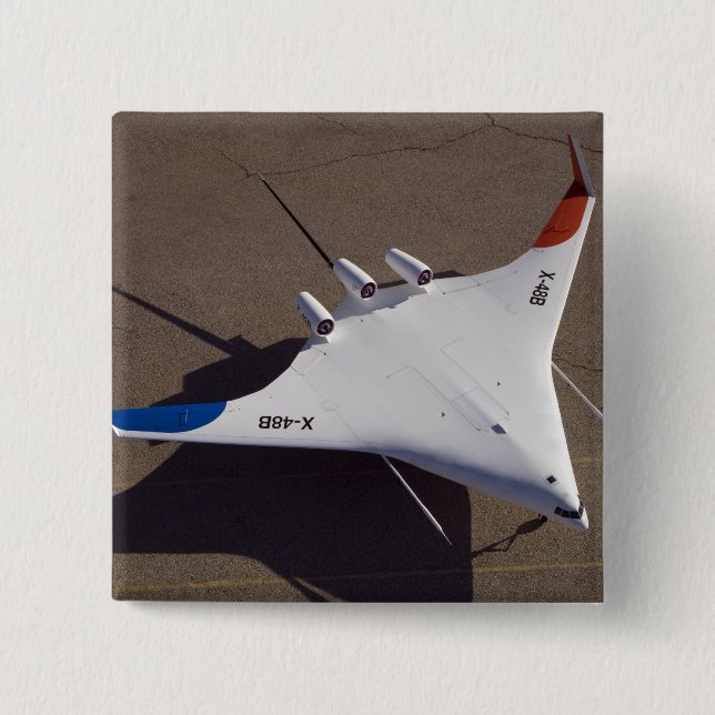 X-48B Blended Wing Body unmanned aerial vehicle 15 Cm Square Badge (Front)