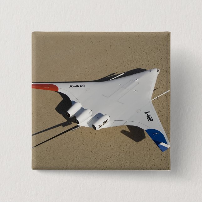 X-48B Blended Wing Body unmanned aerial vehicle 2 15 Cm Square Badge (Front)