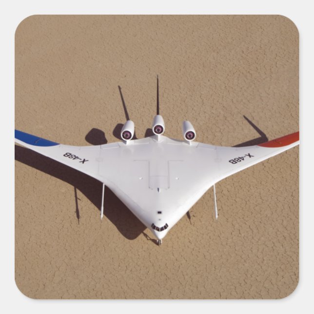 X-48B Blended Wing Body unmanned aerial vehicle 3 Square Sticker (Front)