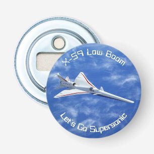 X-59 Low Boom Supersonic Jet Aircraft Bottle Opener