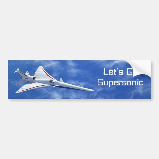 X-59 Low Boom Supersonic Jet Aircraft Bumper Sticker (Front)