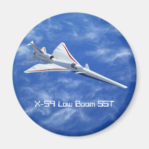 X-59 Low Boom Supersonic Jet Aircraft Magnet