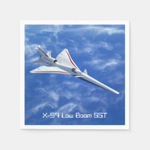 X-59 Low Boom Supersonic Jet Aircraft Napkin