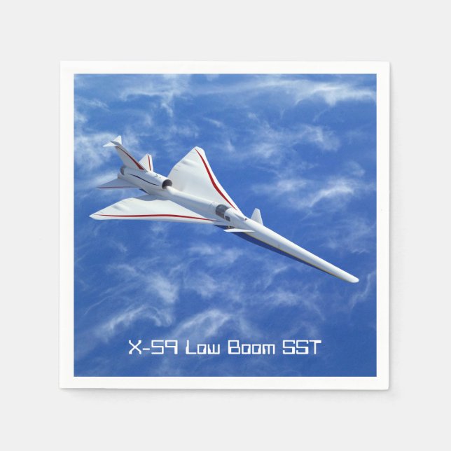 X-59 Low Boom Supersonic Jet Aircraft Napkin (Front)
