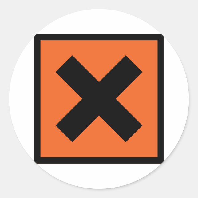 x chemist toxic sign classic round sticker (Front)