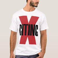 X-Citing Exciting Red Black Original Letter Art