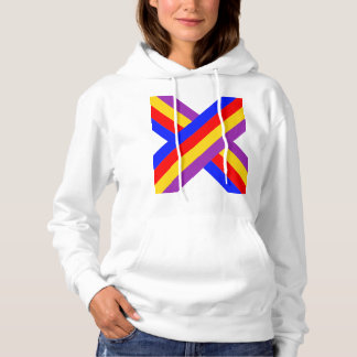X colourful design hoodie