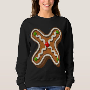 X Cutest Capital Christmas Cookie Alphabet Letter Sweatshirt