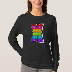 X Cutest Capital Letter x Alphabet Funny Poppin Ki T-Shirt