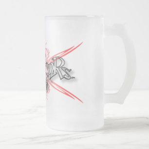 -x Frosted Mug 001 -  Tribal Skulls