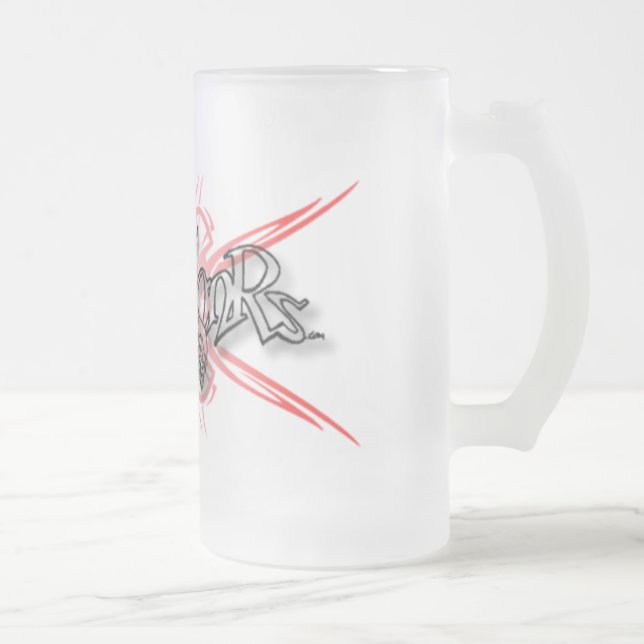 -x Frosted Mug 001 -  Tribal Skulls (Right)