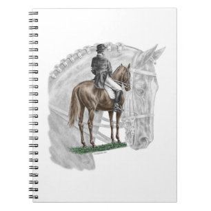 X-Halt Salute Dressage Horse Spiral Notebook