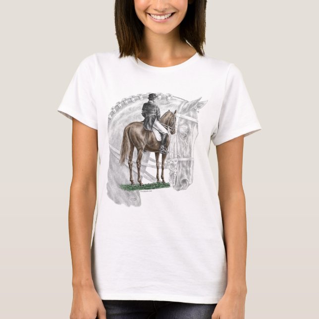 X-Halt Salute Dressage Horse T-Shirt (Front)