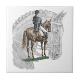 X-Halt Salute Dressage Horse Tile
