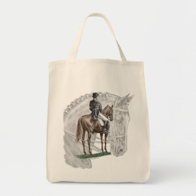 X-Halt Salute Dressage Horse Tote Bag (Front)