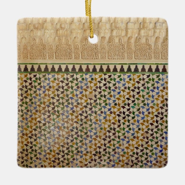 X.ITINERARIES: Moorish Tessellations Ceramic Ornament (Front)