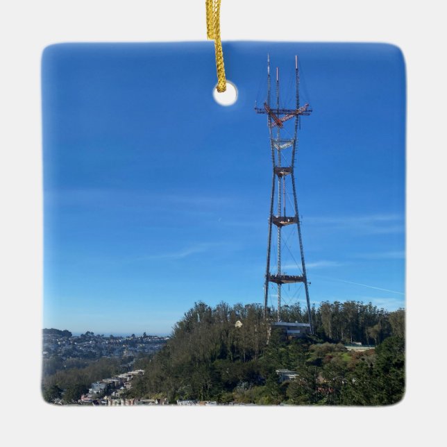 X.ITINERARIES: SF’s Highest Point Ceramic Ornament (Front)