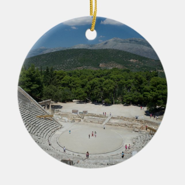 X.ITINERARIES: The Ancient Theatre Ceramic Tree Decoration (Front)