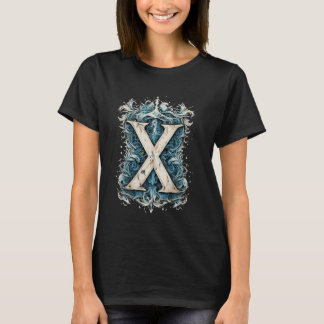 X Letter Alphabet Vintage Monogram X Initials Name T-Shirt