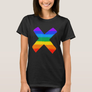 X Lgbtq Gay Rights Proud Pride Rainbow T-Shirt