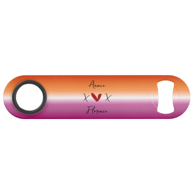X Love X Sunset Lesbian Flag (Front (Horizontal))