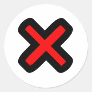 X Marks the Spot Classic Round Sticker