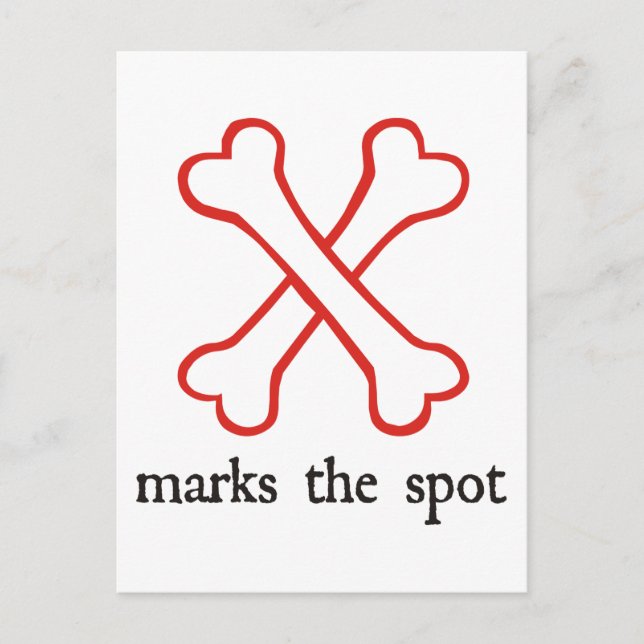 X Marks the Spot Postcard (Front)