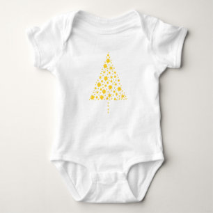 X-mas baby golden Christmas tree Baby Bodysuit