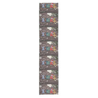 X-Mas colourful letters Short Table Runner