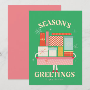 X-mas Gift Box surprise illustration Card