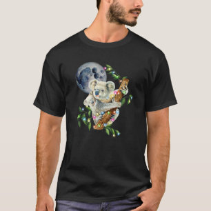 X-Mas Lights Wild Animal Baby Koala With Mum Moon T-Shirt