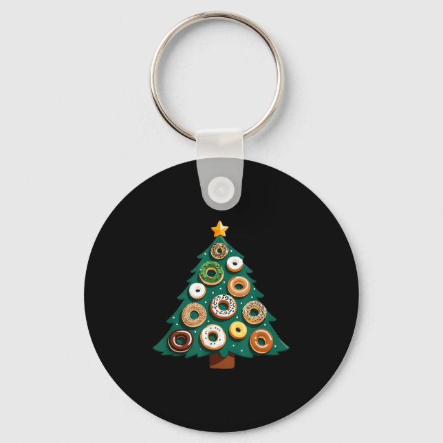 X-mas Morning Breakfast Pastry And Bakery Shop Uni Key Ring (Front)