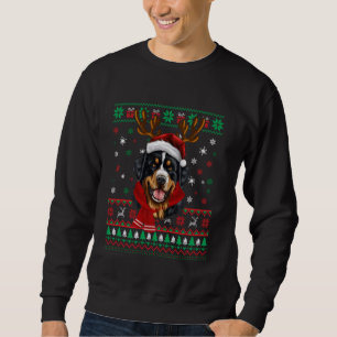 X-mas Ugly Sweater Santa Bernese Mountain Dog Chri