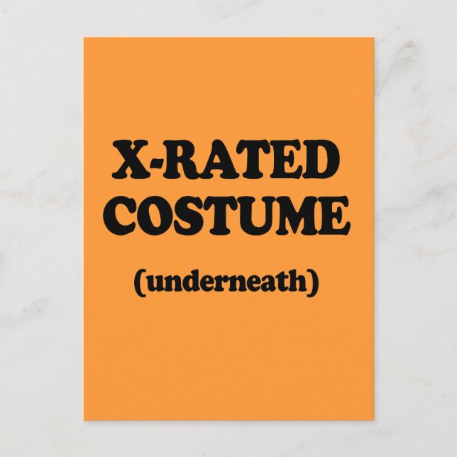 X-RATED COSTUME POSTCARD (Front)
