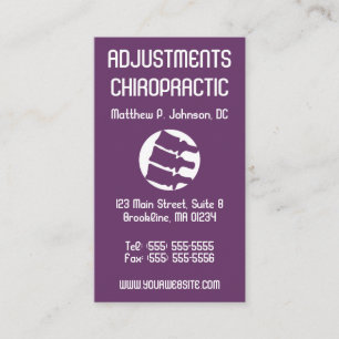 X-Ray Art Vertical Chiropractic Business Cards