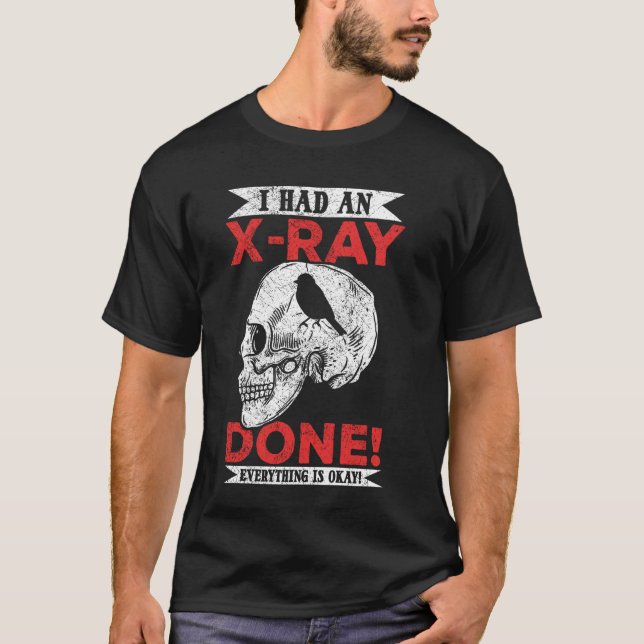 X-Ray Black Humour and Macabre Style T-Shirt (Front)