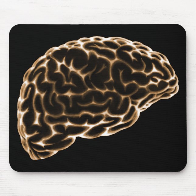 X-RAY BRAIN SIDE VIEW ORANGE MOUSE PAD (Front)