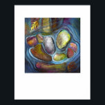 X-ray Cover art - Carpal Riverstones by L. Rainey Poster<br><div class="desc">In “Carpal Riverstones, ” the first in a radiograph landscape series, the cool colours of stream pebbles form the pattern of a wrist radiograph. This painting by Lizzy Rainey, R.T.(R), of Lafayette, Indiana, displays the carpals as stones in surrounding blue tones of gently moving water. See a full gallery of...</div>