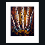 X-ray Cover art – Metacarpal Birch by L. Rainey Poster<br><div class="desc">“Metacarpal Birch” is the second painting in a radiograph tree series by Lizzy Rainey, R.T.(R), of Lafayette, Indiana. This metacarpal portrait was painted from the images of a very routine hand x-ray. The metacarpals are portrayed as a row of birch trees with the phalanges above and rock carpals resting below....</div>