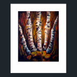 X-ray Cover art – Metacarpal Birch by L. Rainey Poster<br><div class="desc">“Metacarpal Birch” is the second painting in a radiograph tree series by Lizzy Rainey, R.T.(R), of Lafayette, Indiana. This metacarpal portrait was painted from the images of a very routine hand x-ray. The metacarpals are portrayed as a row of birch trees with the phalanges above and rock carpals resting below....</div>