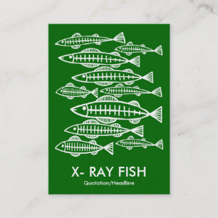 X-RAY FISH - Deep Grass Green Business Card