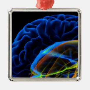 X-ray image of the brain metal tree decoration