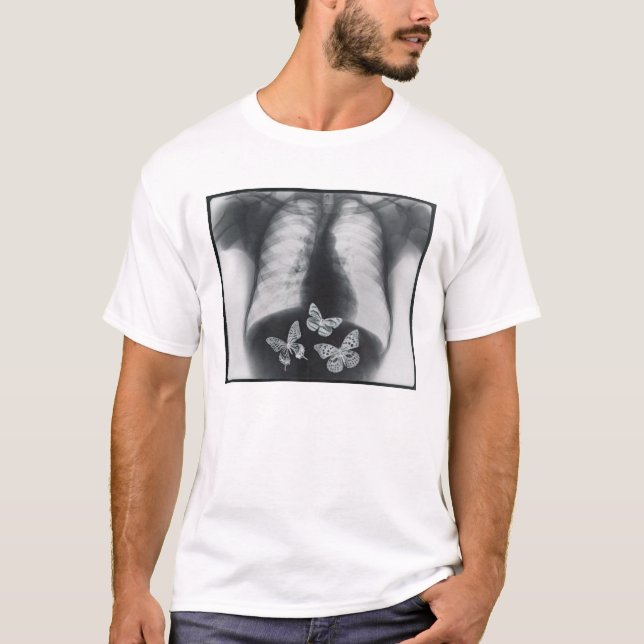 X-ray of butterflies in the stomach T-Shirt (Front)