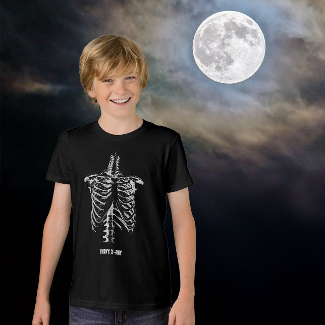 X-ray Rib Cage Funny Halloween Children Customise Tri-Blend Shirt (Creator Uploaded)