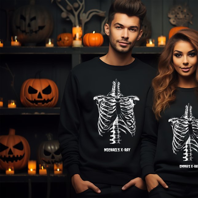 X-ray Rib Cage Funny Halloween Customise Sweatshirt (Creator Uploaded)
