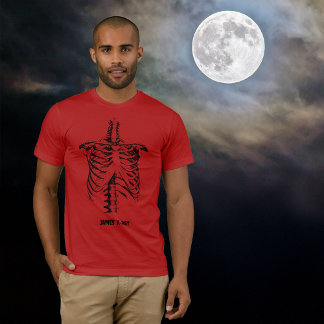 X-ray Rib Cage Funny Halloween Customise T-Shirt